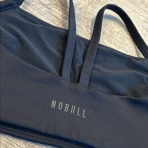 NOBULL Black Strappy Sports Bra Medium M Medium Support Training Gym